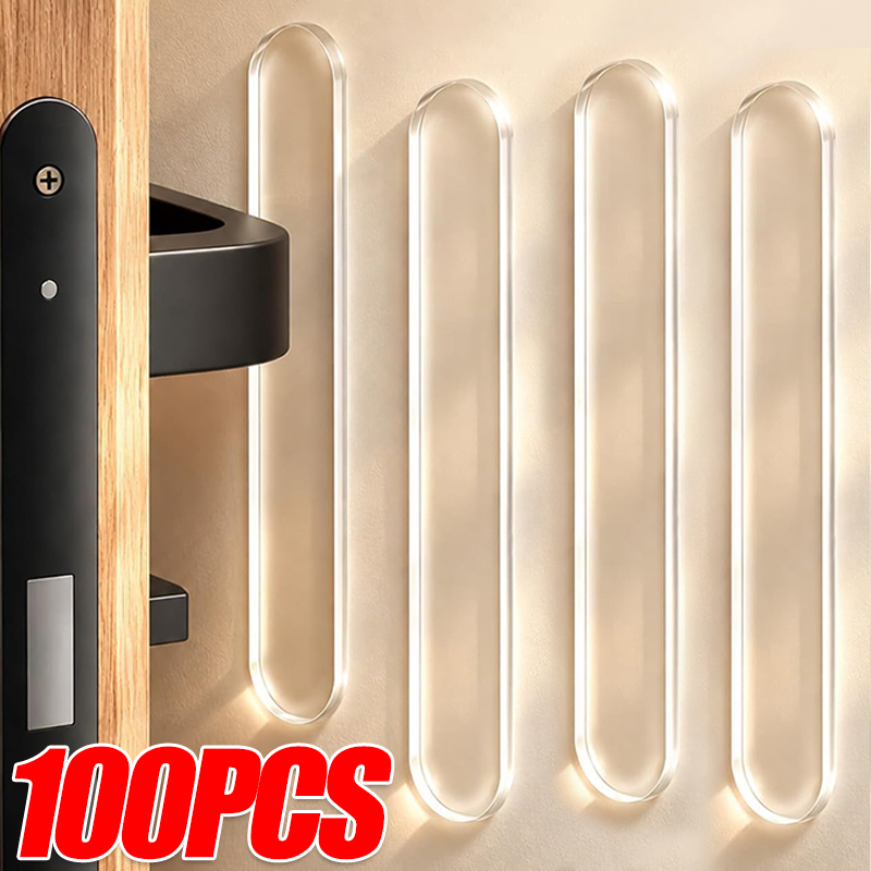 Door Stopper Rubber - Siliconen kastbumpers strips zelfklevende anti-botsing deurstop