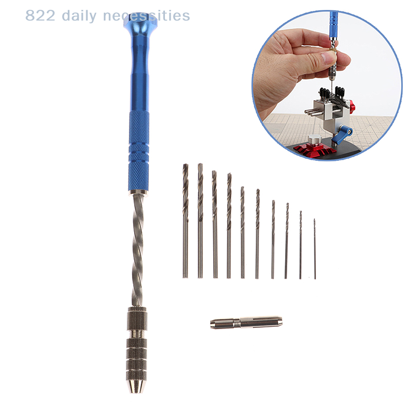 Home Improvement Center - Blauwe Uitgebreide Semi-automatische Handboorset 0,8-3mm DIY